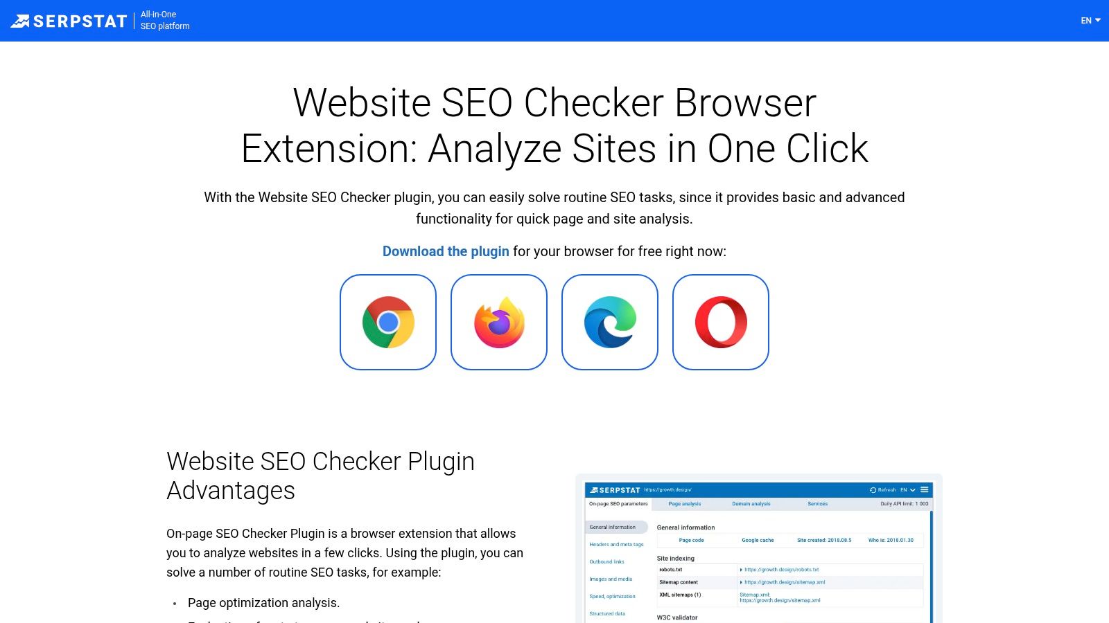 Serpstat — Website SEO Checker