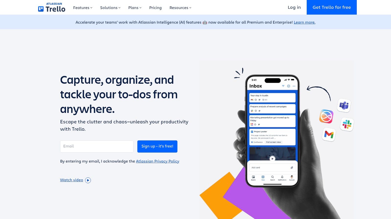Trello (Atlassian) – AI-powered Trello for boards