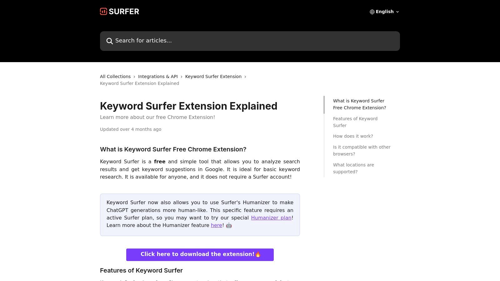 Surfer — Keyword Surfer
