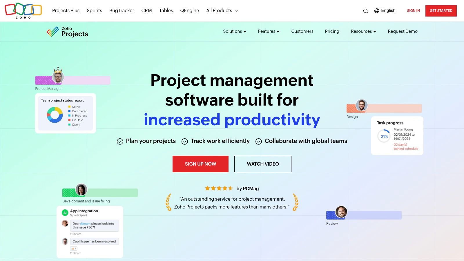 Zoho Projects (and Projects Plus) – Zia AI across PM workflows